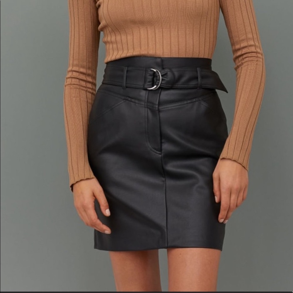 H&M Faux Leather Skirt NWT!